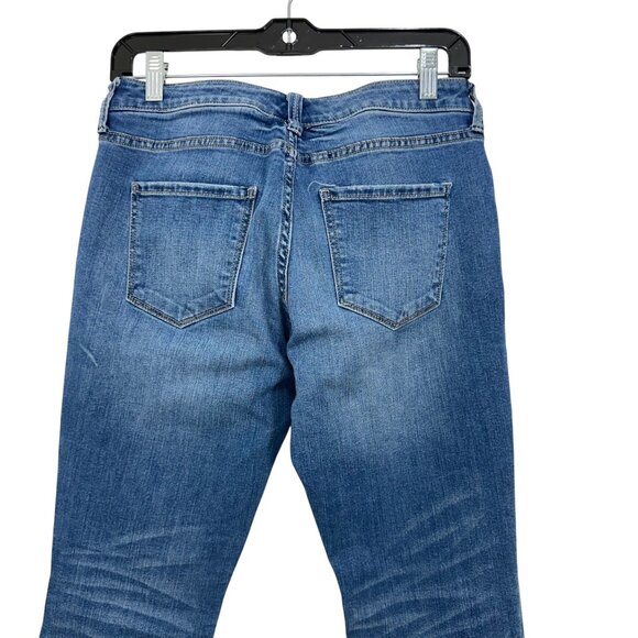 Arizona Jean Co. Womens Flared Leg Blue Denim Jeans Size 7 Short Western - Picture 9 of 13